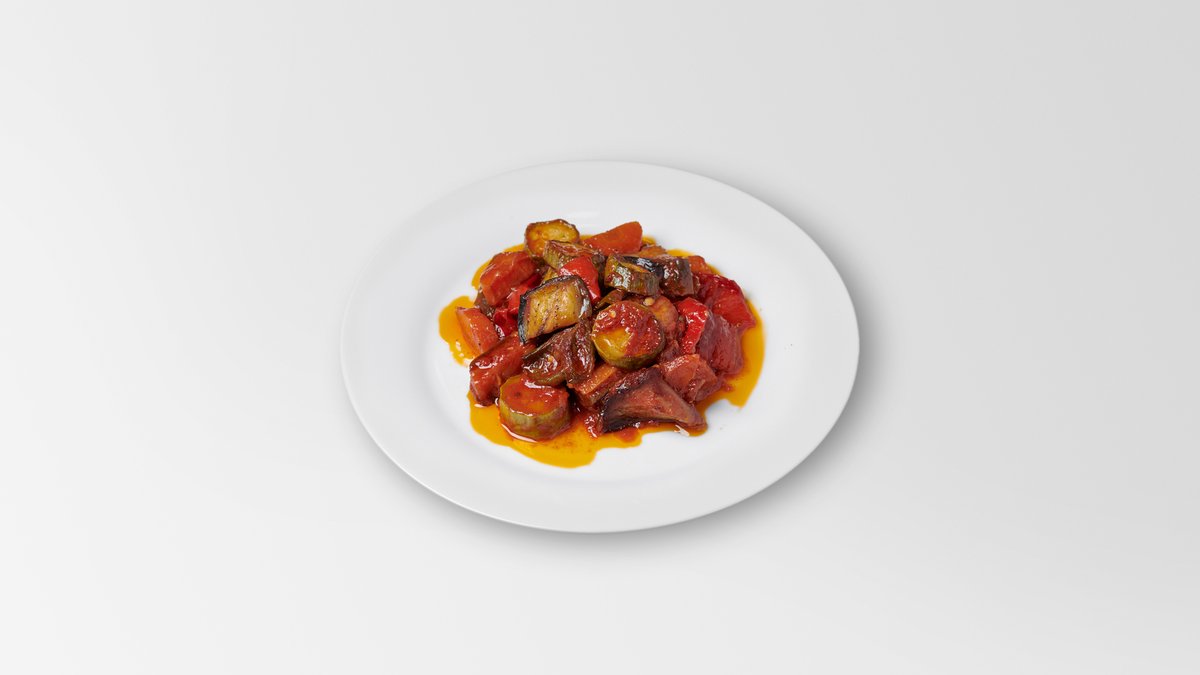 Briám — vegan roasted vegetables in olive oil at Cookaki, Koukáki Athens